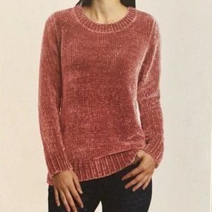 ORVIS Long Sleeve Chenille Misty Rose Chunky Crewneck Sweater size M